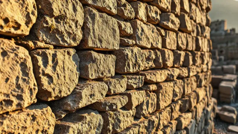 Construcción antigua de piedra con textura auténtica