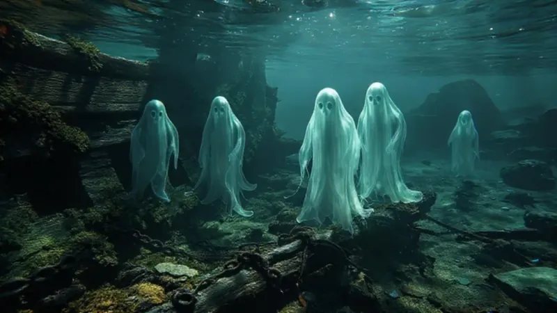 Fantasmas etéreos entre naufragios y algas