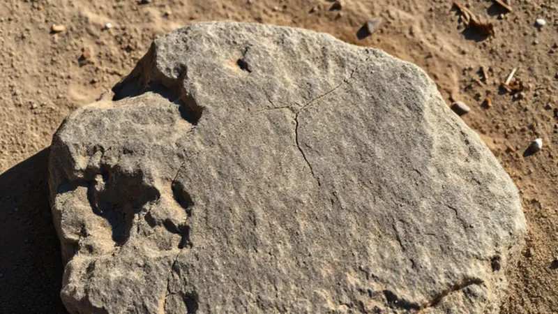 Roca antigua con textura y patrones misteriosos