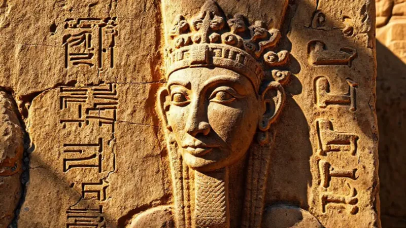 Relieve antiguo con detalles y texturas complejas