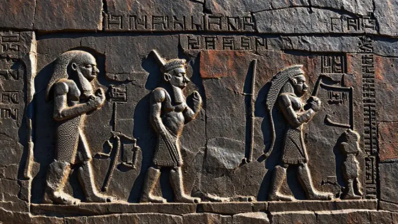 Relieve de basalto con detalles históricos y artísticos